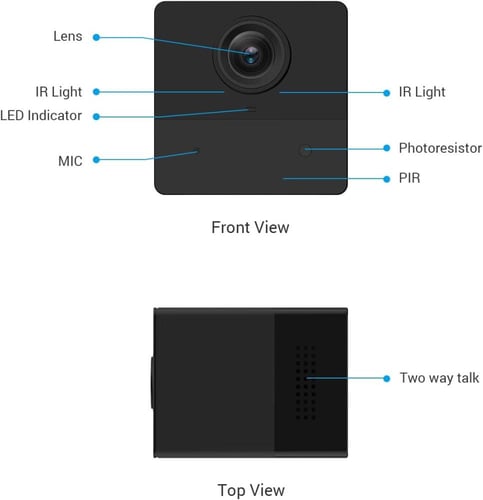 كاميرا داخلية EZVIZ ببطارية بدقة 2 ميجابكسل مع قاع...