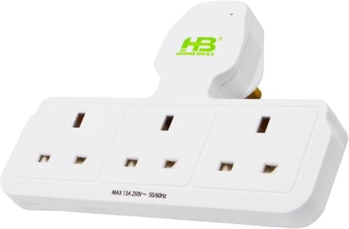 مشترك كهربائي HOMEBEST أبيض بثلاث منافذ