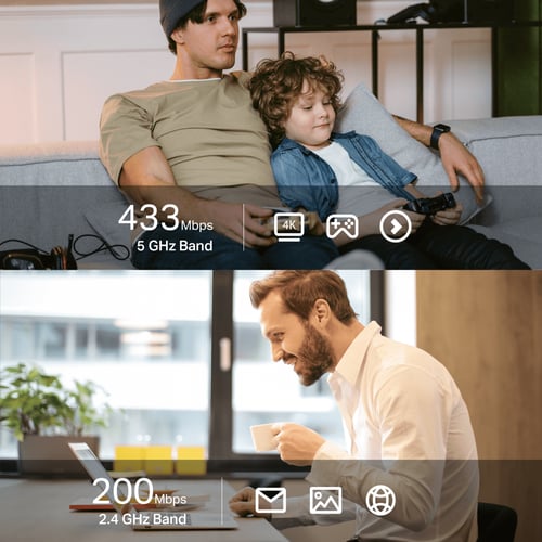 محول واي فاي وبلوتوث USB صغير AC600 بتقنية 4.2