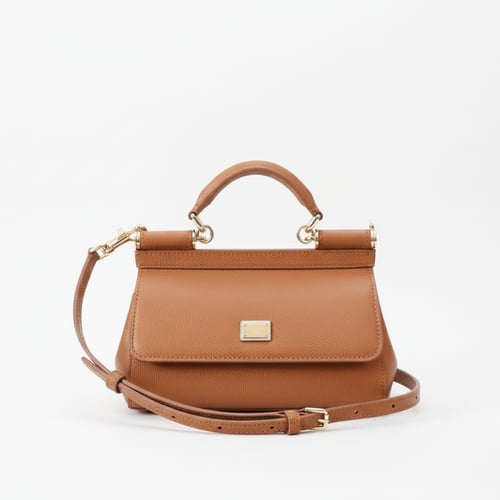 شنطه دولتشي اند غابانا Sicily Mini أنيقة – بني فات...