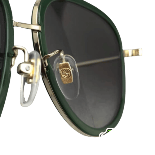 نظارة شمسية غوتشي رجالية بإطار طيار كلاسيكي – عدسا...