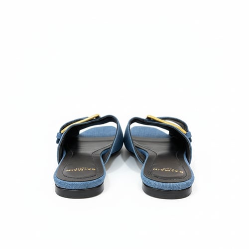 Balmain صندل نسائي فاخر بتصميم جلدي وإبزيم ذهبي أن...