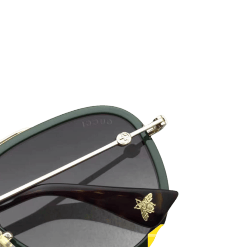 نظارة شمسية غوتشي رجالية بإطار طيار كلاسيكي – عدسا...