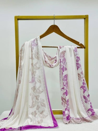 حجاب قطن ستريتش مقلّم ديجيتال