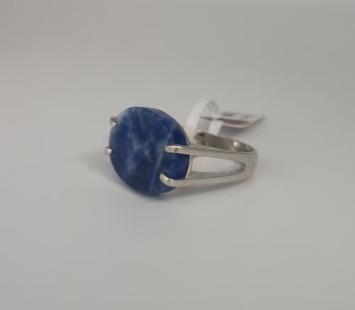 خاتم فضة عيار 925 كحلي رخامي