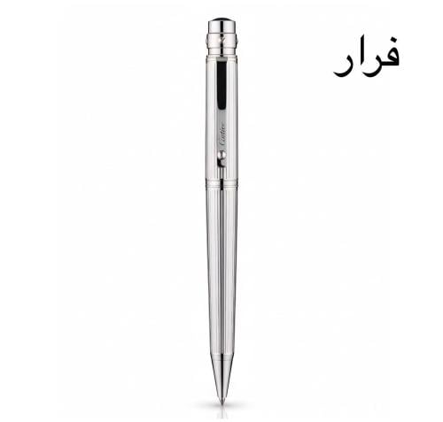 قلم كارتير سانتوس فضي مخطط