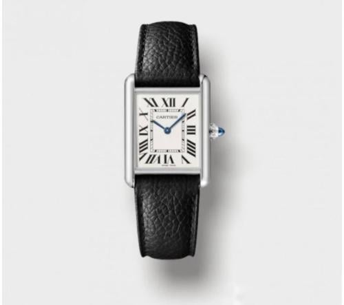 ساعة كارتير تانك جلد اسود