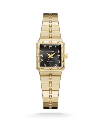 ساعة نسائي مربع فضي ميناء