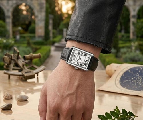 ساعة شبية كارتير تانك جلد