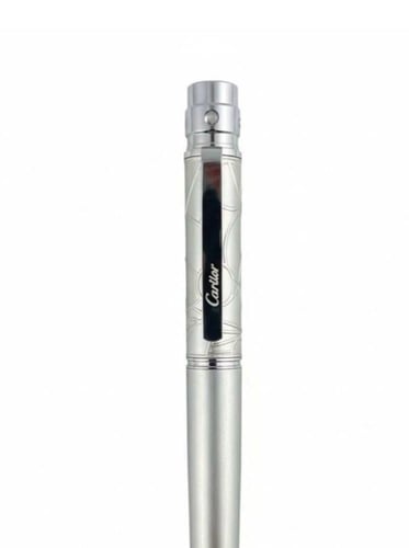 قلم كارتير سانتوس فضي منقوش