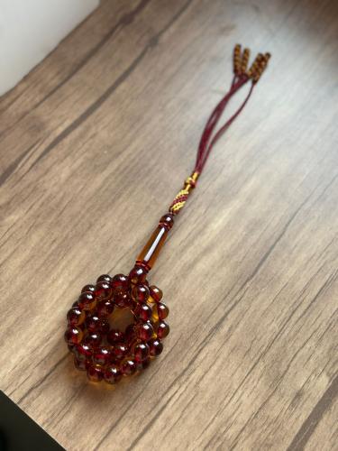 Orange transparent plastic rosary