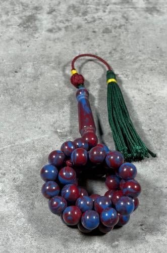 Red mixed Karkousha prayer bead bracelet