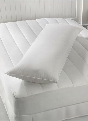 مخده نوم طويلة سادة من مايكروفايبر - أبيض 150x50سم