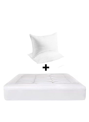 بكج | لباد مرتبة ارتفاع 8 سم مع 2 مخده فندقية