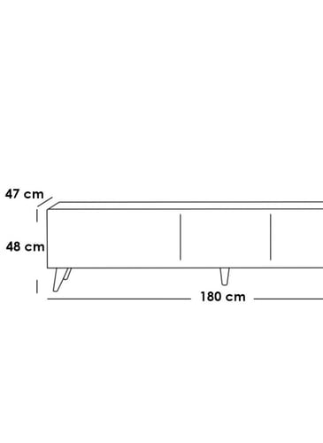 طاولة تلفزيون | خزانة تلفزيون MDF حديثة مع أدراج و...