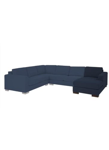 أريكة زاوية يمين مع مسند للذراع الأيسر منجدة بالكت...