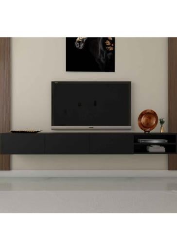 طاولة TV | خزانة تلفزيون MDF حديثة بسعة تخزين كبير...