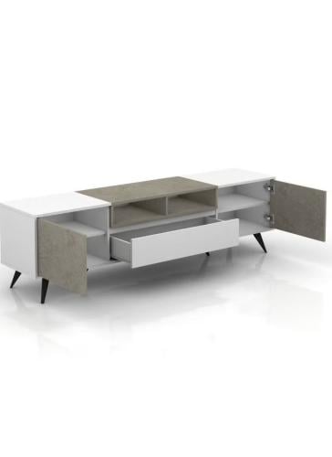 طاولة TV | خزانة تلفزيون MDF حديثة بسعة تخزين كبير...