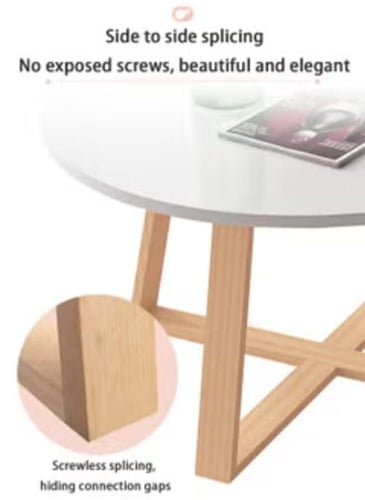 طاولة القهوة الخشبية المستديرة الحديثة لغرفة المعي...