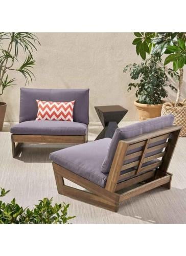 طقم كراسي | خارجي قطعتين من الخشب والخيش المقاوم ل...