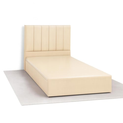 سرير بوكس خشب مخمل مخطط جاهز