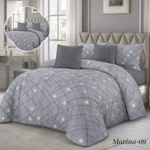 مفرش سرير NAS مزدوج مشجر صيفي - 6 قطع | 230*250 سم