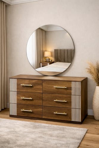 غرفة نوم مودرن - لون بني