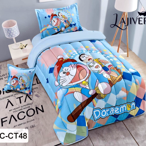 مفارش أطفال دورايمون نفر ونص - 4 قطع رسومات كرتوني...