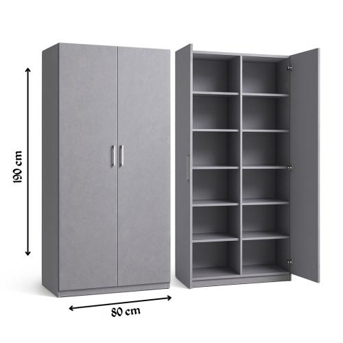 دولاب ملابس خشب 2 باب - مقاس 80*190 عمق 40 لون رصا...