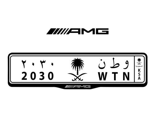 اطار لوحات السيارات شعار مرسيدس اي ام جي - MERCEDE...