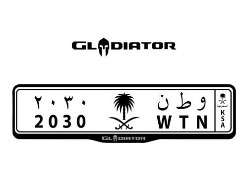 اطار لوحات السيارات شعار جيب قلادياتور - JEEP GLAD...