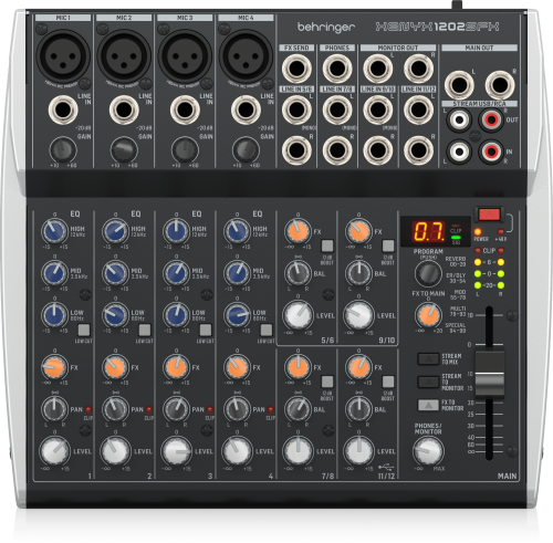 مكسر بهرنجر مع مؤثرات صوتية 2 مايك , XENYX QX1202S...