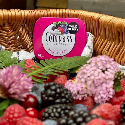 كومباس أقراص استحلاب بالنعناع والتوت البري خالي من...