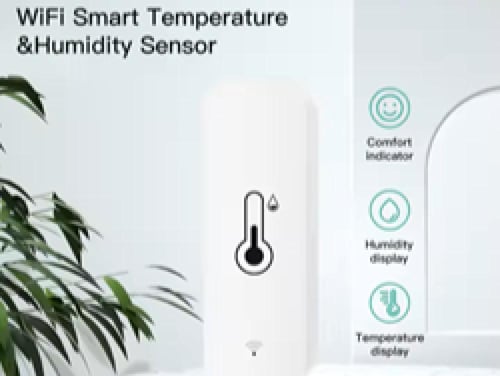 ذكي مستشعر درجة الحرارة والرطوبة واي فاي