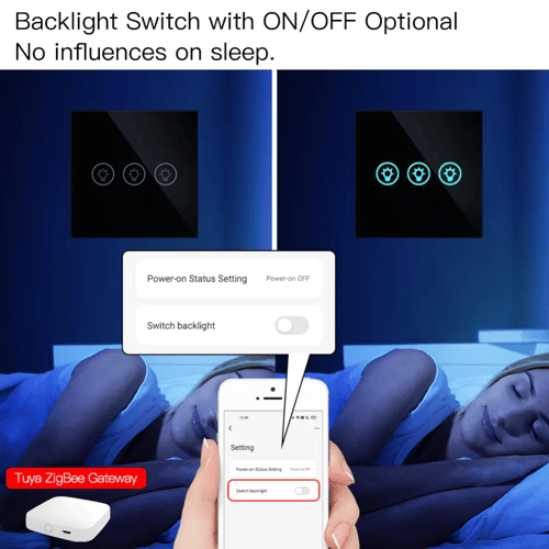 مفتاح تعتيم ذكي ZigBee EU – تحكم في سطوع الإضاءة ع...