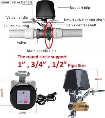 ذكي صمام مناور واي فاي صمام كروي كهربائي ذو اتجاهي...
