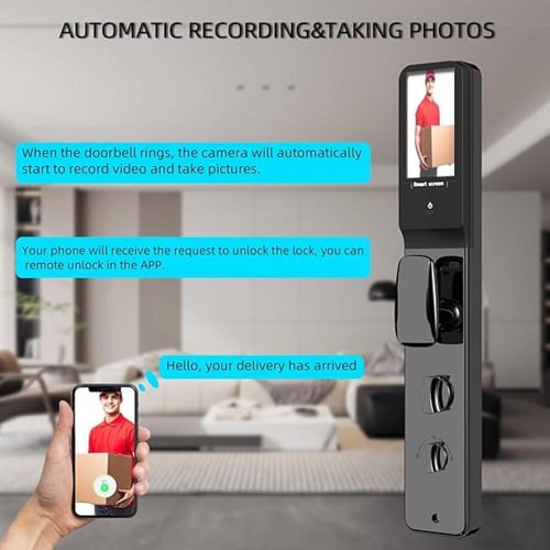 ذكي كالون الباب مزودبخاصية التعرف على الوجه ثلاثي...