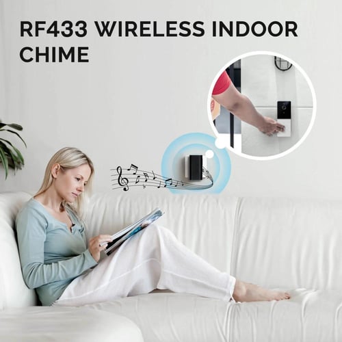 جرس باب ذكي WiFi بكاميرا 1080p ورؤية ليلية – كشف ح...