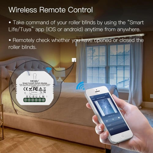 وحدة ستائر ذكية WiFi – تحكم من التطبيق