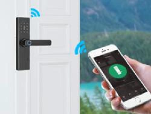 ذكي قفل باب مع بصمة اصبع واي فاي