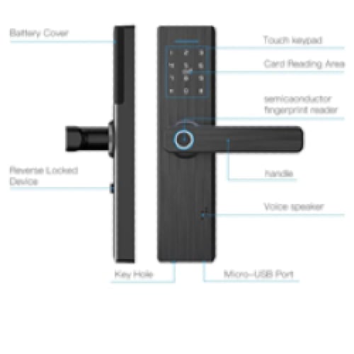 ذكي قفل باب مع بصمة اصبع زيجبي