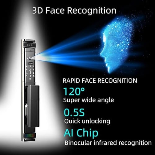 ذكي كالون الباب مزودبخاصية التعرف على الوجه ثلاثي...