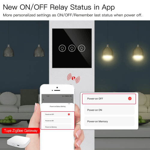 ذكي مفتاح لمس تحكم أنارة الكتروني ( واي فاي )