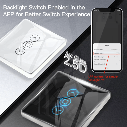 مفتاح الستارة الذكي WiFi بتحكم باللمس، Alexa و Goo...