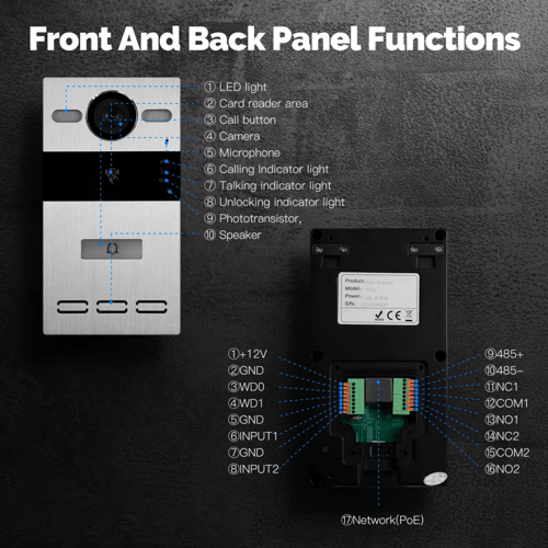 ذكي انتركوم باب وحدة اتصال خارجيه واي فاي