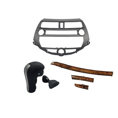 بكج ديكور مسجل رصاصي & ديكور طبلون خشبي & رمانة قي...