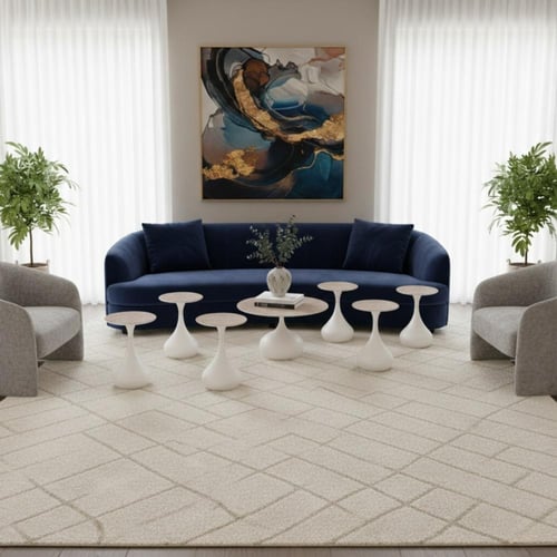 طقم طاولات خدمة سراميك بتصميم فريد بألوان مختلفة 6...