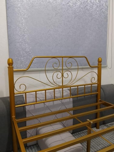سرير حديد ذهبي 190*120 سم