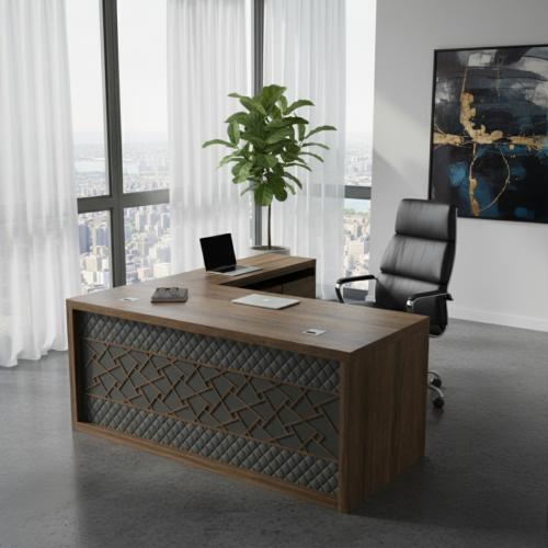 مكتب عمل خشبي أنيق وعصري بمقاسات مختلفة