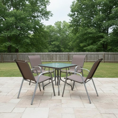 جلسة خارجية 4 كراسي بتصميم بسيط بأشكال مختلفة